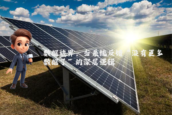 数据边界:当系统反馈“没有更多数据了”的深层逻辑