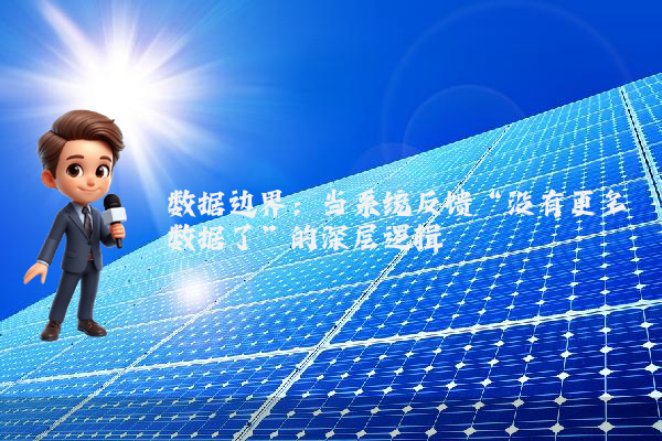 数据边界：当系统反馈“没有更多数据了”的深层逻辑