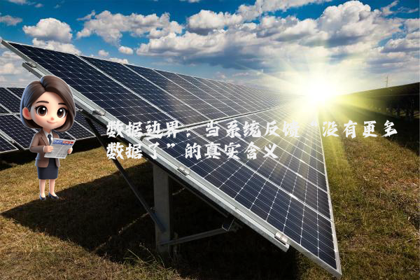 数据边界：当系统反馈“没有更多数据了”的真实含义