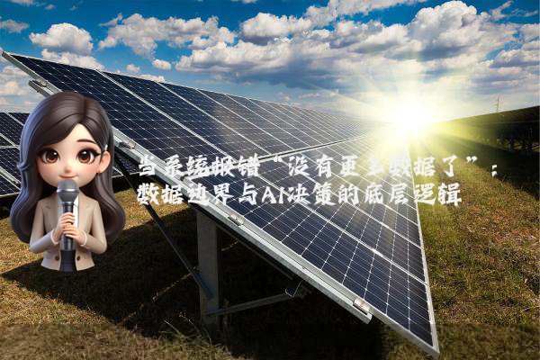 当系统报错“没有更多数据了”：数据边界与AI决策的底层逻辑